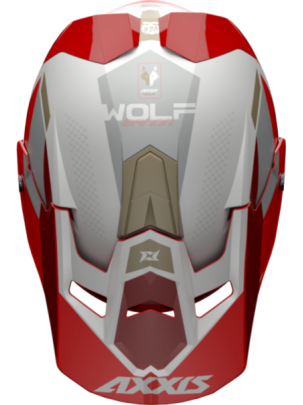 AXXIS WOLF MOTOKROSO ŠALMAS RAUDONAS