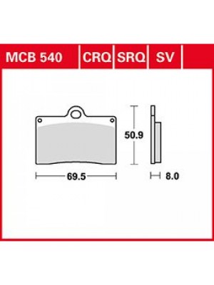 STABDŽIŲ TRINKELĖS TRW MCB540