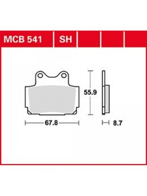 STABDŽIŲ TRINKELĖS TRW MCB541