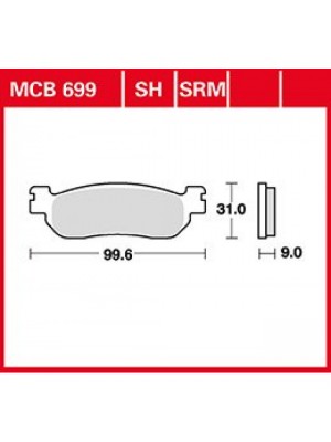 STABDŽIŲ TRINKELĖS TRW MCB699SRM