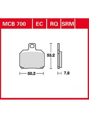 STABDŽIŲ TRINKELĖS TRW MCB700