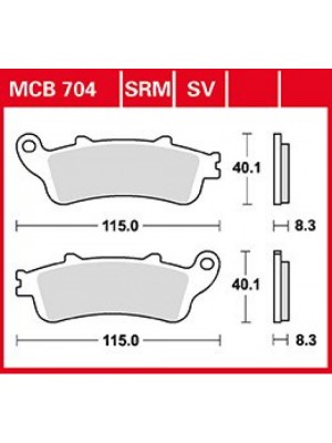 STABDŽIŲ TRINKELĖS TRW MCB704SRM