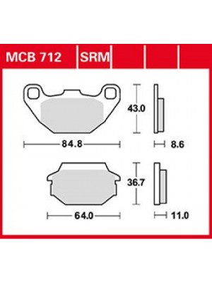 STABDŽIŲ TRINKELĖS TRW MCB712