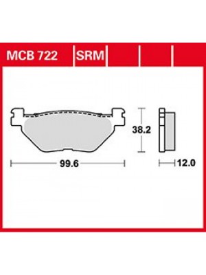 STABDŽIŲ TRINKELĖS TRW MCB722SRM