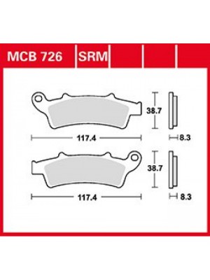 STABDŽIŲ TRINKELĖS TRW MCB726SRM