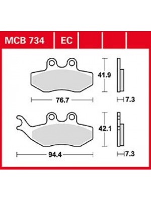 STABDŽIŲ TRINKELĖS TRW MCB734