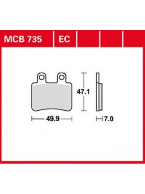 STABDŽIŲ TRINKELĖS TRW MCB735