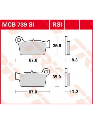 STABDŽIŲ TRINKELĖS TRW MCB739SI