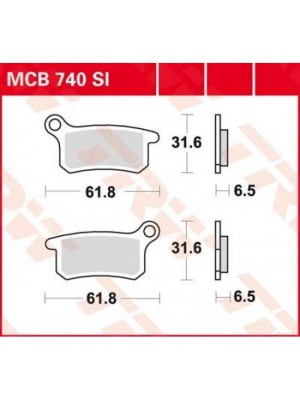 STABDŽIŲ TRINKELĖS TRW MCB740SI