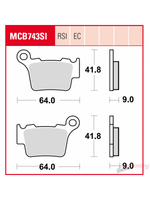 STABDŽIŲ TRINKELĖS TRW MCB743EC