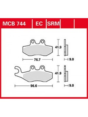 STABDŽIŲ TRINKELĖS TRW MCB744SRM