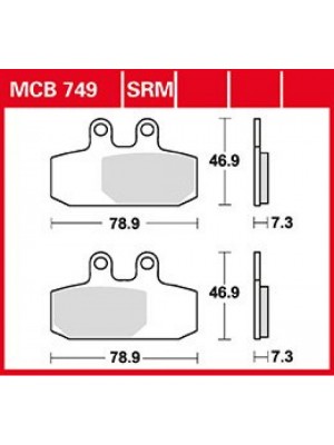 STABDŽIŲ TRINKELĖS TRW MCB749