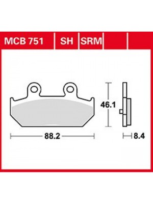 STABDŽIŲ TRINKELĖS TRW MCB751SRM