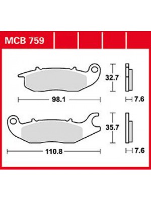 STABDŽIŲ TRINKELĖS TRW MCB759