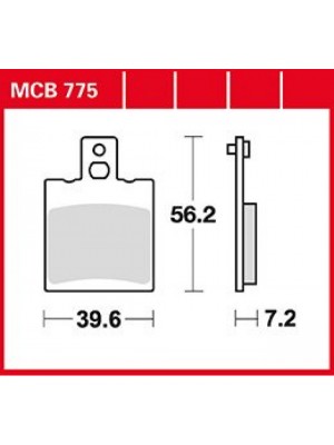 STABDŽIŲ TRINKELĖS TRW MCB775