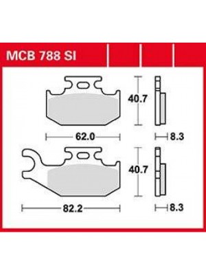 STABDŽIŲ TRINKELĖS TRW MCB788SI