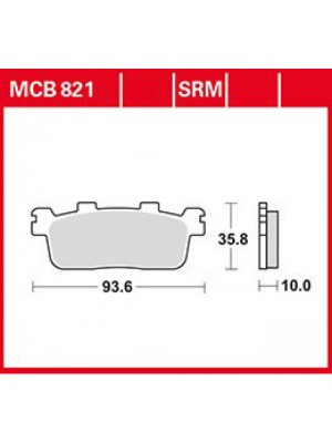 STABDŽIŲ TRINKELĖS TRW MCB821SRM