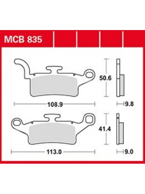 STABDŽIŲ TRINKELĖS TRW MCB835