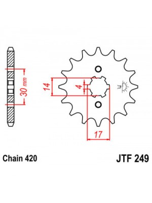 PRIEKINĖ ŽVAIGŽDĖ JT JTF249,14