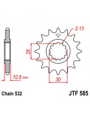 PRIEKINĖ ŽVAIGŽDĖ JT JTF585,17