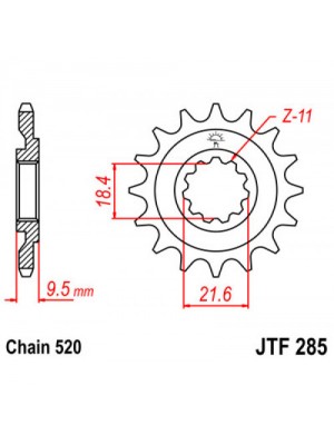 PRIEKINĖ ŽVAIGŽDĖ JT JTF285,14