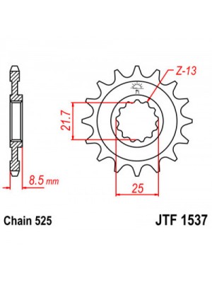 PRIEKINĖ ŽVAIGŽDĖ JT JTF1537,17