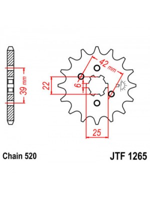 PRIEKINĖ ŽVAIGŽDĖ JT JTF1265,15