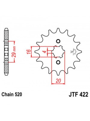 PRIEKINĖ ŽVAIGŽDĖ JT JTF422,14