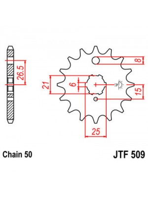 PRIEKINĖ ŽVAIGŽDĖ JT JTF509,15