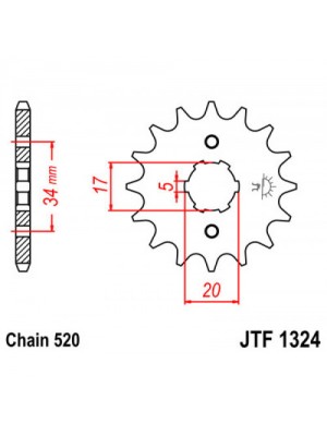 PRIEKINĖ ŽVAIGŽDĖ JT JTF1324,13