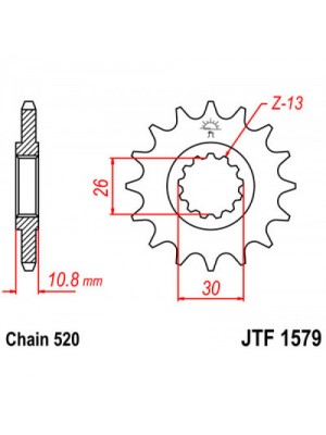 PRIEKINĖ ŽVAIGŽDĖ JT JTF1579,16