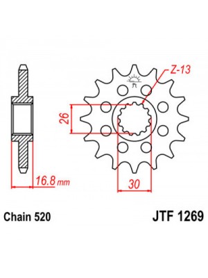 PRIEKINĖ ŽVAIGŽDĖ JT JTF1269,17