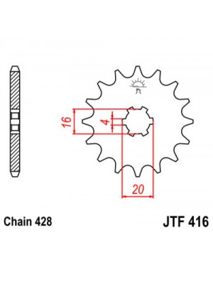 PRIEKINĖ ŽVAIGŽDĖ JT JTF416,13