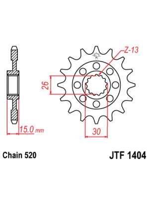 PRIEKINĖ ŽVAIGŽDĖ JT JTF1404,15