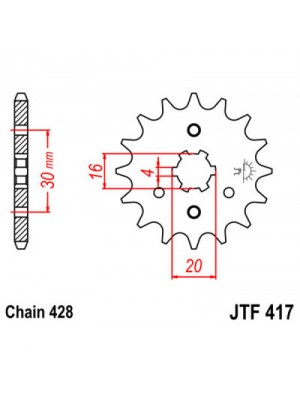 PRIEKINĖ ŽVAIGŽDĖ JT JTF417,15