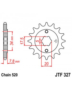 PRIEKINĖ ŽVAIGŽDĖ JT JTF327,12