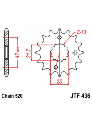 PRIEKINĖ ŽVAIGŽDĖ JT JTF436,13