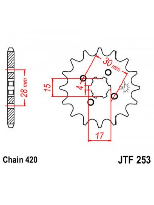 PRIEKINĖ ŽVAIGŽDĖ JT JTF253,14