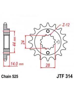 PRIEKINĖ ŽVAIGŽDĖ JT JTF314,16