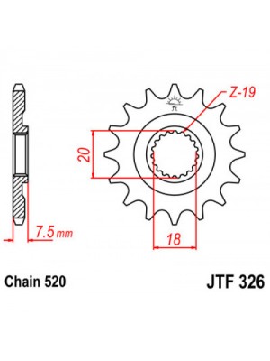 PRIEKINĖ ŽVAIGŽDĖ JT JTF326,13