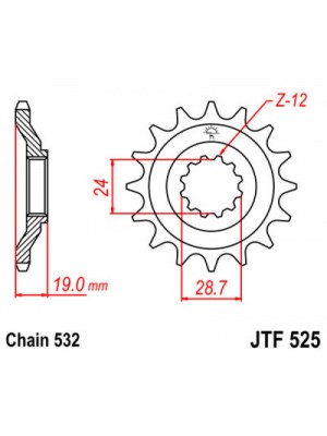 PRIEKINĖ ŽVAIGŽDĖ JT JTF525,17