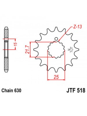 PRIEKINĖ ŽVAIGŽDĖ JT JTF518,14