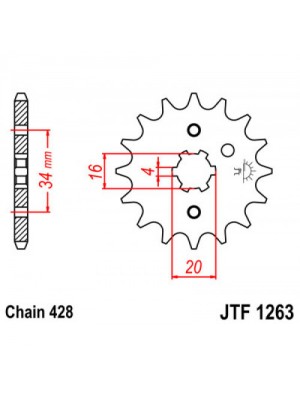 PRIEKINĖ ŽVAIGŽDĖ JT JTF1263,14