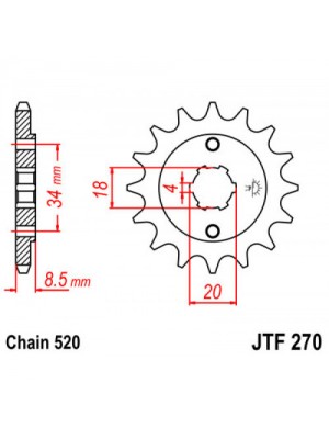 PRIEKINĖ ŽVAIGŽDĖ JT JTF270,15