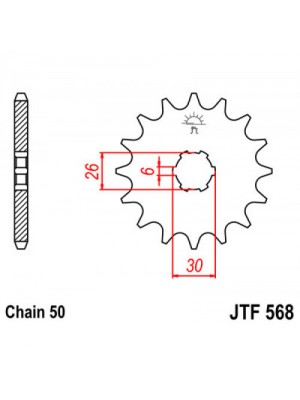 PRIEKINĖ ŽVAIGŽDĖ JT JTF568,17