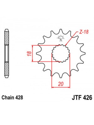 PRIEKINĖ ŽVAIGŽDĖ JT JTF426,12