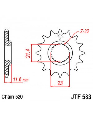 PRIEKINĖ ŽVAIGŽDĖ JT JTF583,13