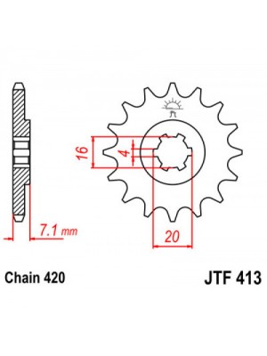 PRIEKINĖ ŽVAIGŽDĖ JT JTF413,12