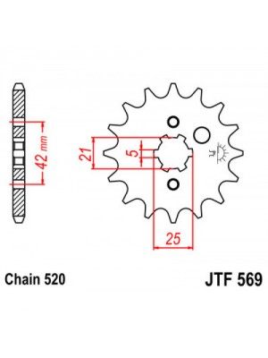 PRIEKINĖ ŽVAIGŽDĖ JT JTF569,16