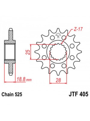 PRIEKINĖ ŽVAIGŽDĖ JT JTF405,20